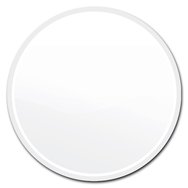 White Circle Vinyl Laminated Decal